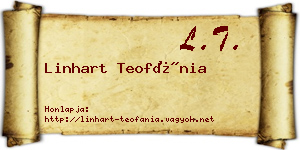 Linhart Teofánia névjegykártya